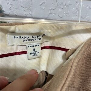 Banana Republic Beige Jackson Fit Lined Cuffed Trousers
